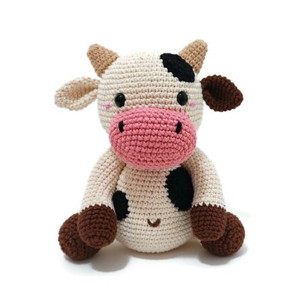 MUÑECO DE GANCHILLO VACA LECHERA